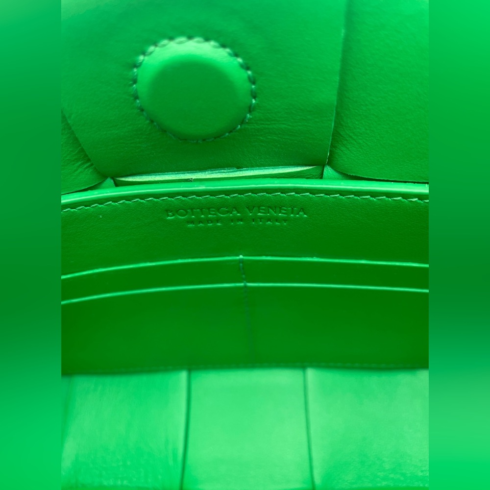 ❌❌SOLD! ❌❌NEW BOTTEGA VENETA CASSETTE GREEN LEATHER BAG PURSE AUTHENTIC! - Picture 14 of 16